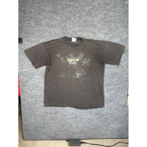 Vintage 90s Hawaiian Tropic T Shirt Mens XL Pure Energy Faded Black Sun Care USA